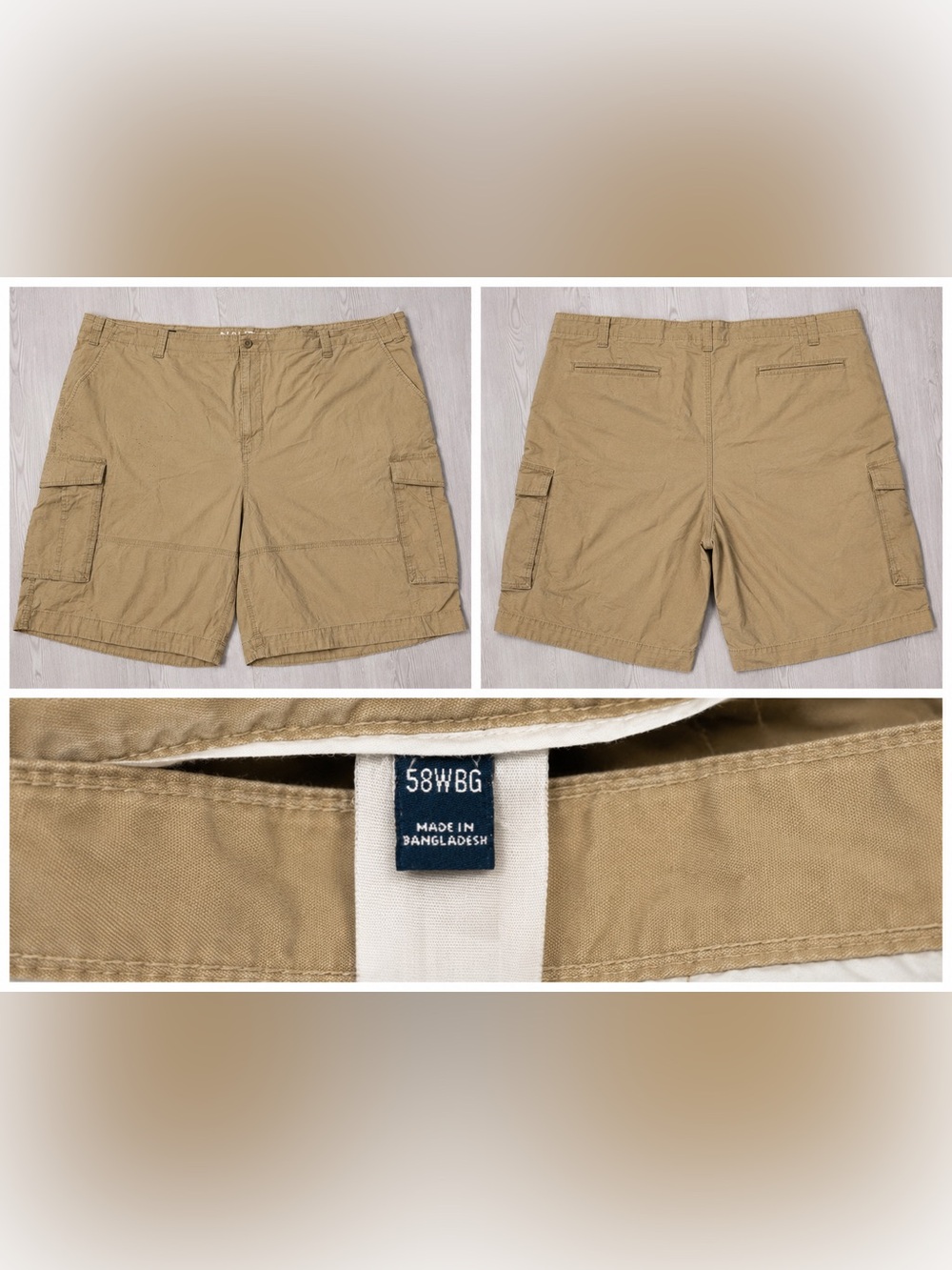 Men's Cargo Shorts in Khaki - Classic Casual Wear